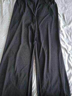 Donna Karan Black Wide-Leg Trousers